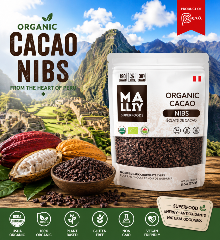 Organic Cacao Nibs  – 227g Bag