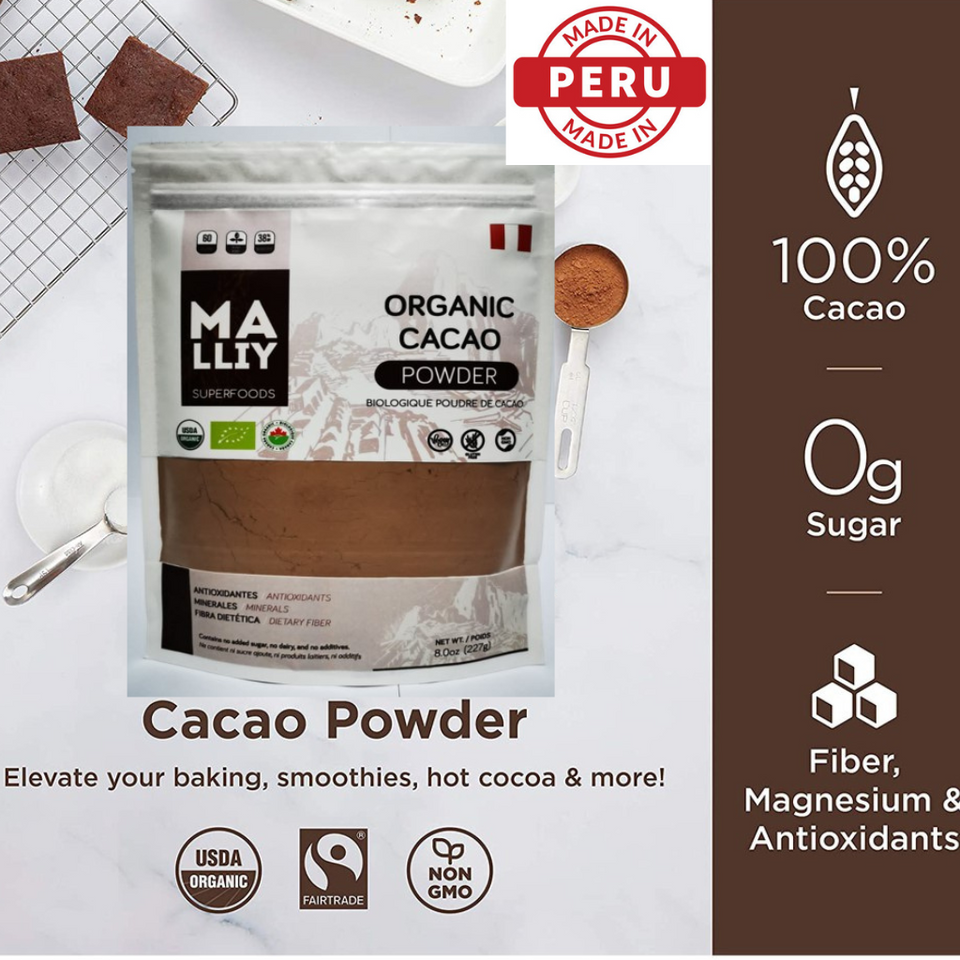 Organic Cacao Powder – 227g Bag