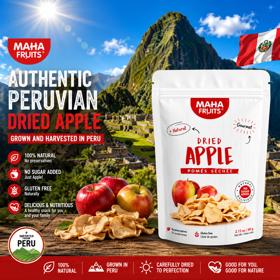 Dried Apple Imported from Peru - Combo Pack (2 Units) - 120g (4.20) oz.