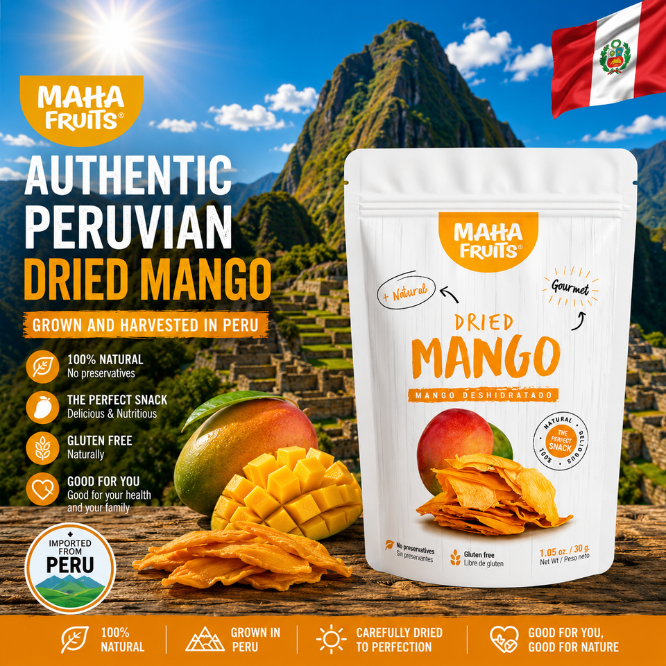 Dried Mango Imported from Peru - Combo Pack (2 Units) - 120g (4.20 oz.) Bag