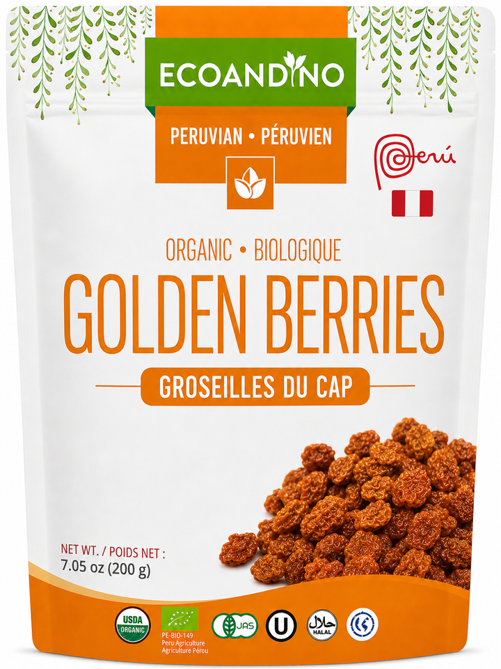 Organic Dried Golden Berries - 200g (7.05 oz) Bag