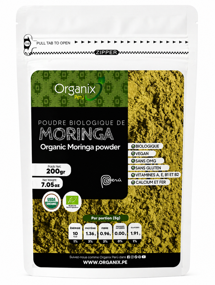Organic Moringa Powder - 200g Bag