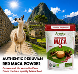 Organic Red Maca Powder - 227g (8.8 oz) Bag.