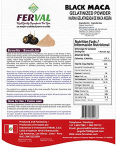 Organic Black Maca Powder -  250g (8.8 oz.) Bag.
