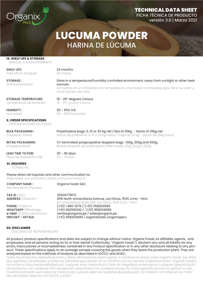 Organic Lucuma Powder - 200g Bag