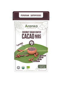 Organic Cacao Nibs with coconut sugar  – 227g Bag